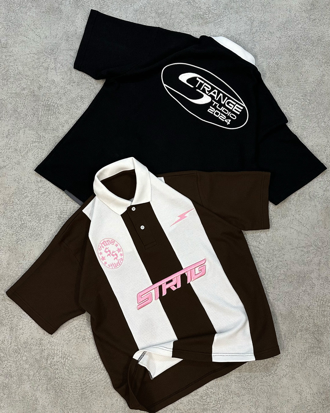 Strange Black Polo