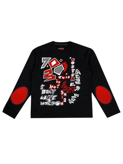 RANSOM [FULL-SLEEVE DISTRESSED T-SHIRT]