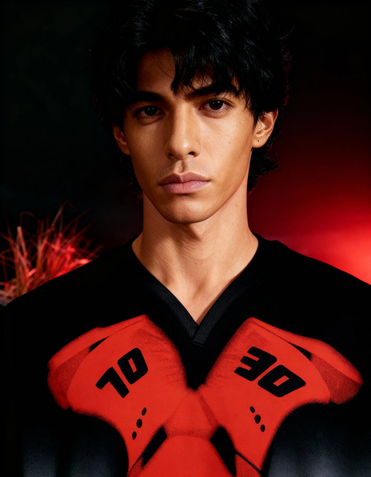 JUDAS [HAND-SPRAYED SWEATSHIRT] BLACK+RED / XS