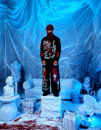 RANSOM [FULL-SLEEVE DISTRESSED T-SHIRT]