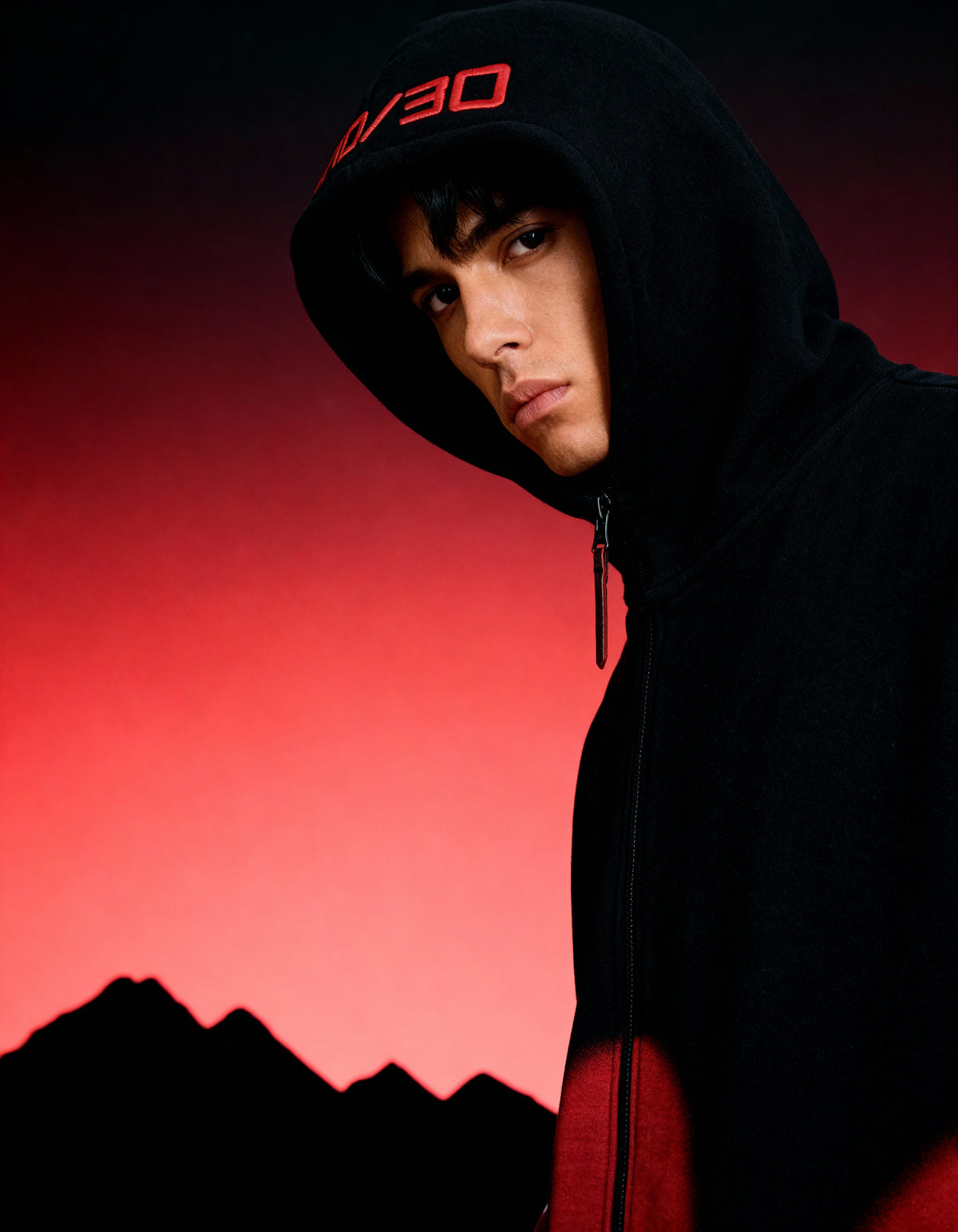 STAINED [RELAXED ZIP-UP HOODIE]