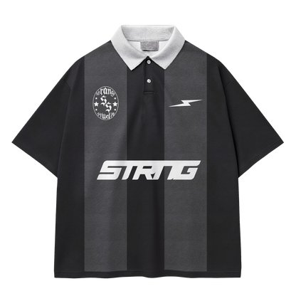 Strange Black Polo